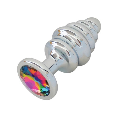 Gender Fluid Excite! Ribbed Plug - Silver