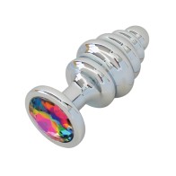 Gender Fluid Excite! Ribbed Plug - Silver