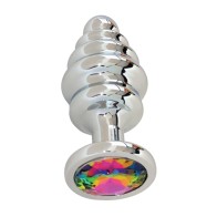 Gender Fluid Excite! Ribbed Plug - Silver