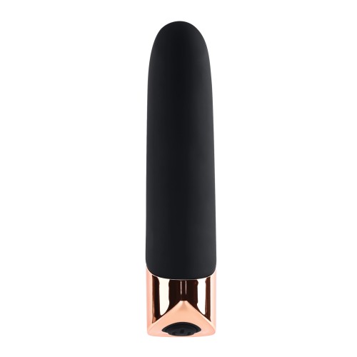 Gender X Gold Standard Rechargeable Bullet - Black/Rose Gold