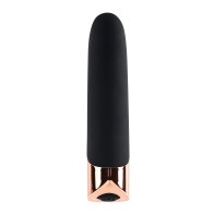 Gender X Gold Standard Rechargeable Bullet - Black/Rose Gold