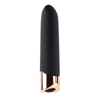 Gender X Bullet Silicona Recargable - Negro/Oro Rosa