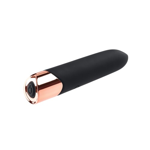 Gender X Gold Standard Rechargeable Bullet - Black/Rose Gold