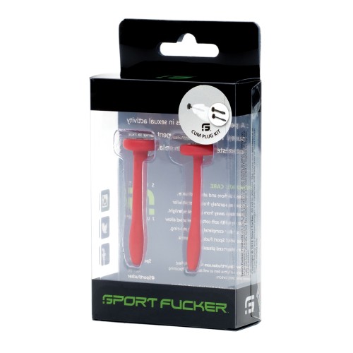 Kit de Plug Cum Sport Fucker Rojo para Nuevas Sensaciones