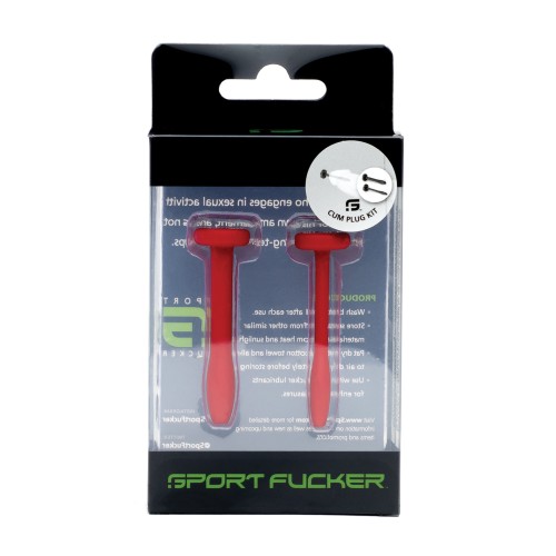 Kit de Plug Cum Sport Fucker Rojo para Nuevas Sensaciones