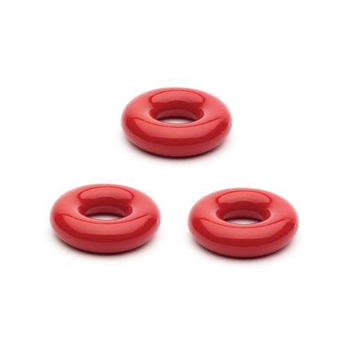 Pack de 3 Cockrings Chubby Sport Fucker - Rojo