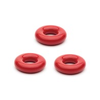 Pack de 3 Cockrings Chubby Sport Fucker - Rojo