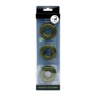 Sport Fucker Chubby Cockring 3 Pack Army Green