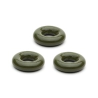 Pack de 3 Anillos de Pene Chubby Sport Fucker Verde Ejército