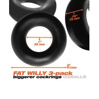 Oxballs Fat Willy Jumbo Cock Ring Set for Ultimate Pleasure