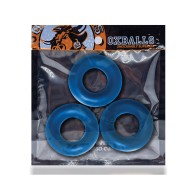 Oxballs Fat Willy 3 Pack Jumbo Cock Rings Space Blue