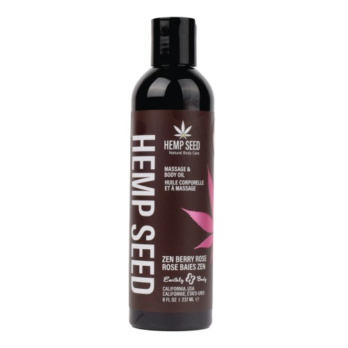 Aceite de Masaje Earthly Body Zen Berry Rose 8 oz