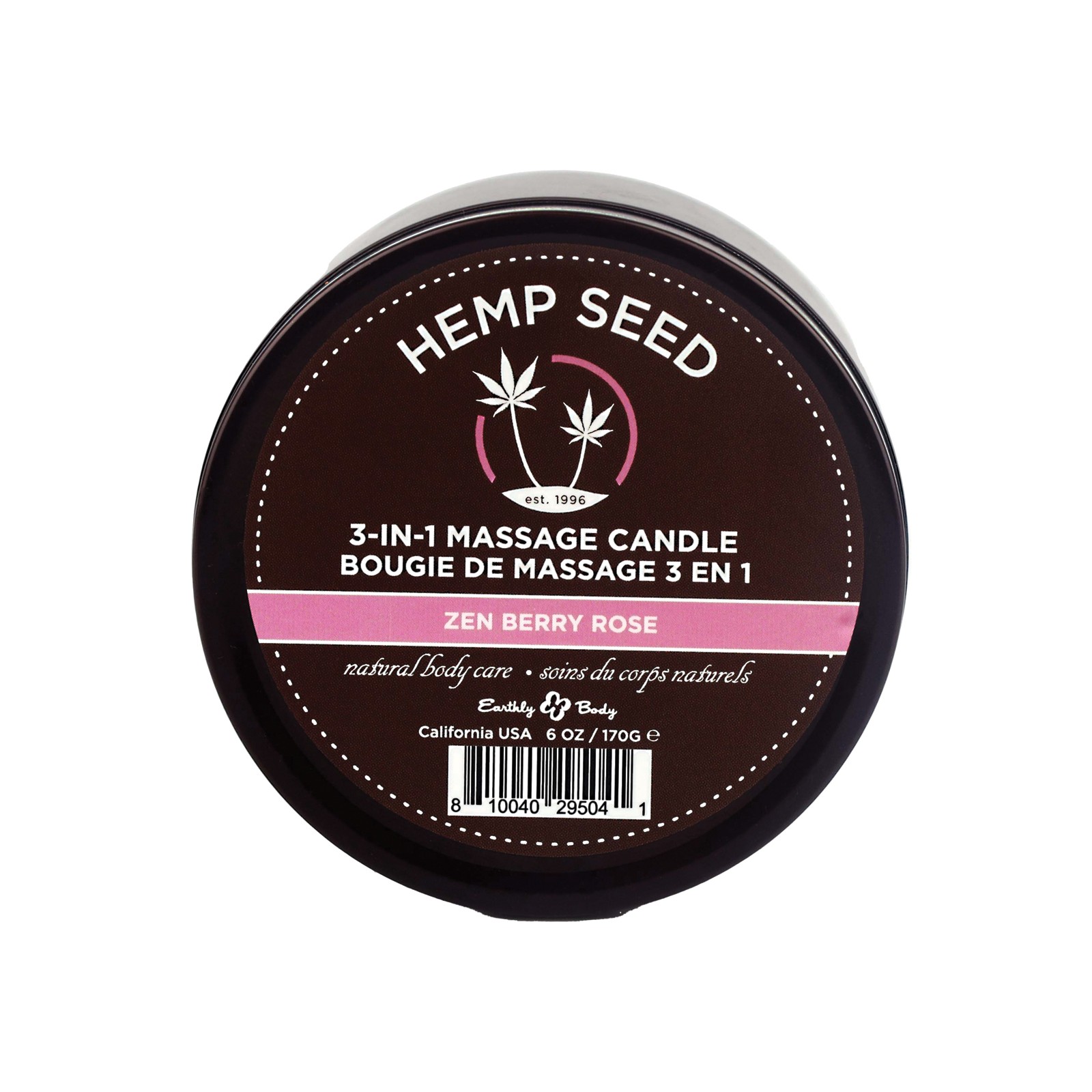 Earthly Body Suntouched Candle Zen Berry Rose