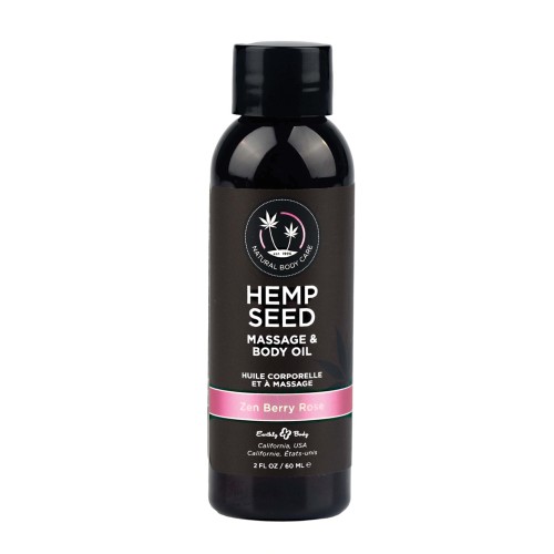 Aceite de Masaje Zen Berry Rose Earthly Body para Masajes Sensuales