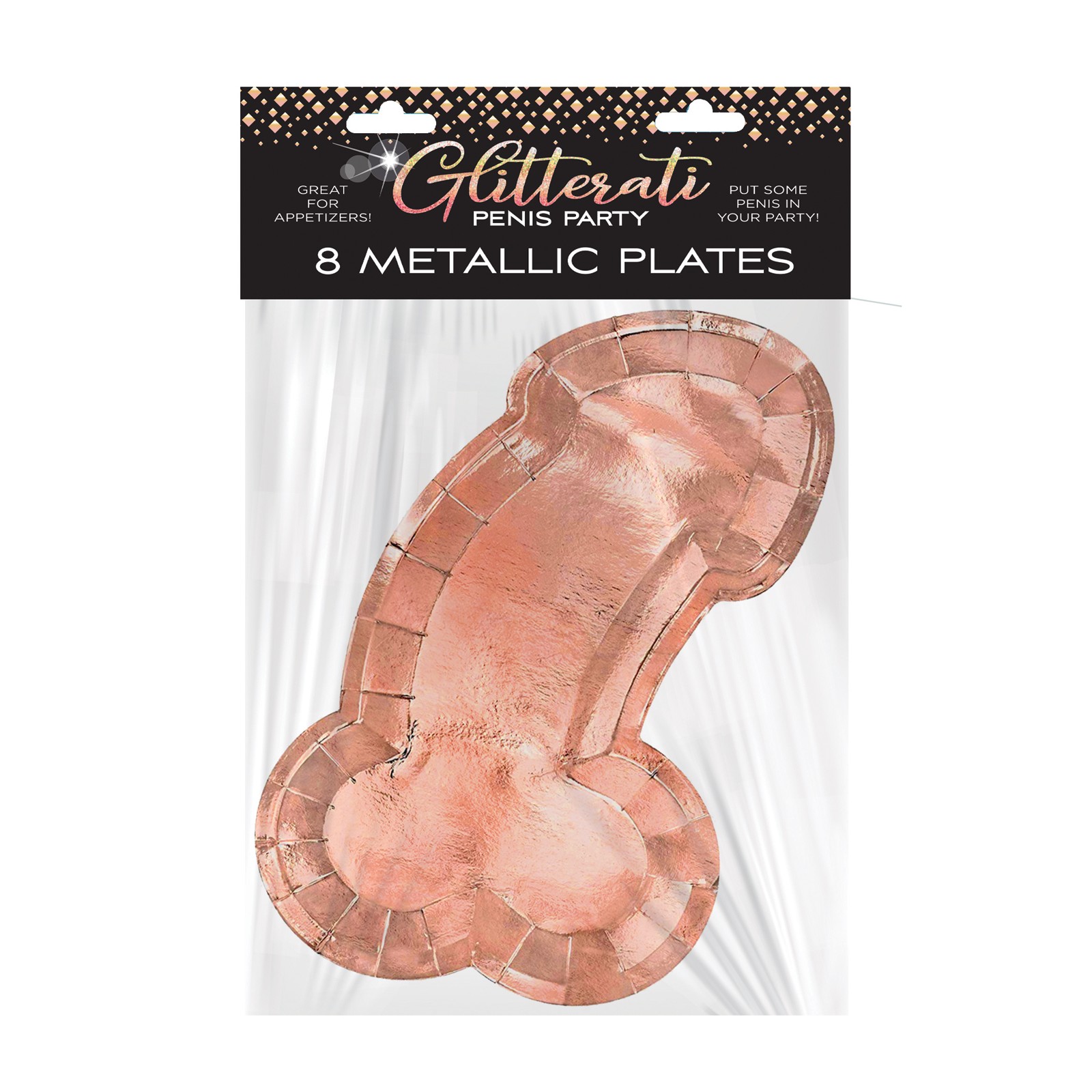 Glitterati Penis Plates for Chic Parties