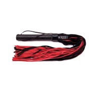 Rouge Suede Flogger Leather Handle Black Red