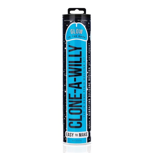 Clone-A-Willy Kit Vibrating Glow in the Dark - Blue