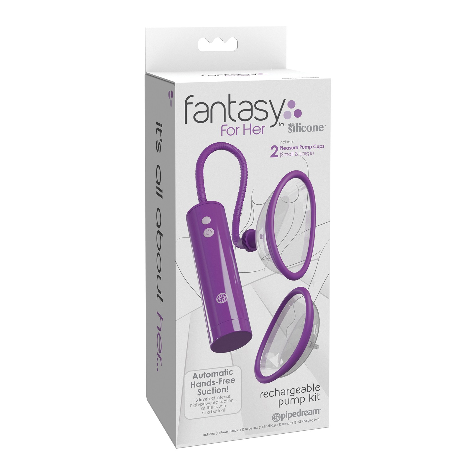 Rechargeable Pleasure Pump Kit Purple