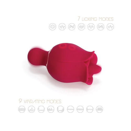 Vibrador Rosa con Lengua Lamedora Sylvia - Placer Lujoso