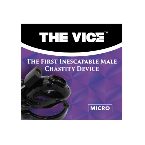 Locked In Lust The Vice Micro Chastity Cage Black