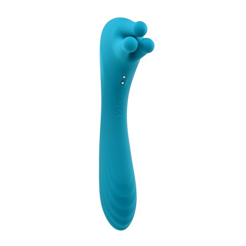 Evolved Heads or Tails Rechargeable Vibrator in Teal