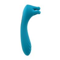 Evolved Heads or Tails Rechargeable Vibrator in Teal