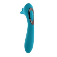 Evolved Heads or Tails Rechargeable Vibrator in Teal