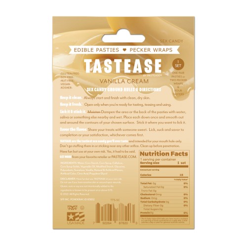 Tastease Edible Pasties Sweet Cream O/S