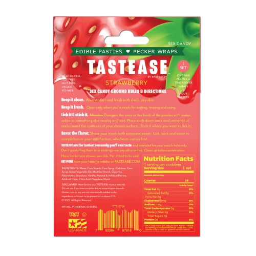 Pastease Pasties comestibles & Pecker Wraps Fresa