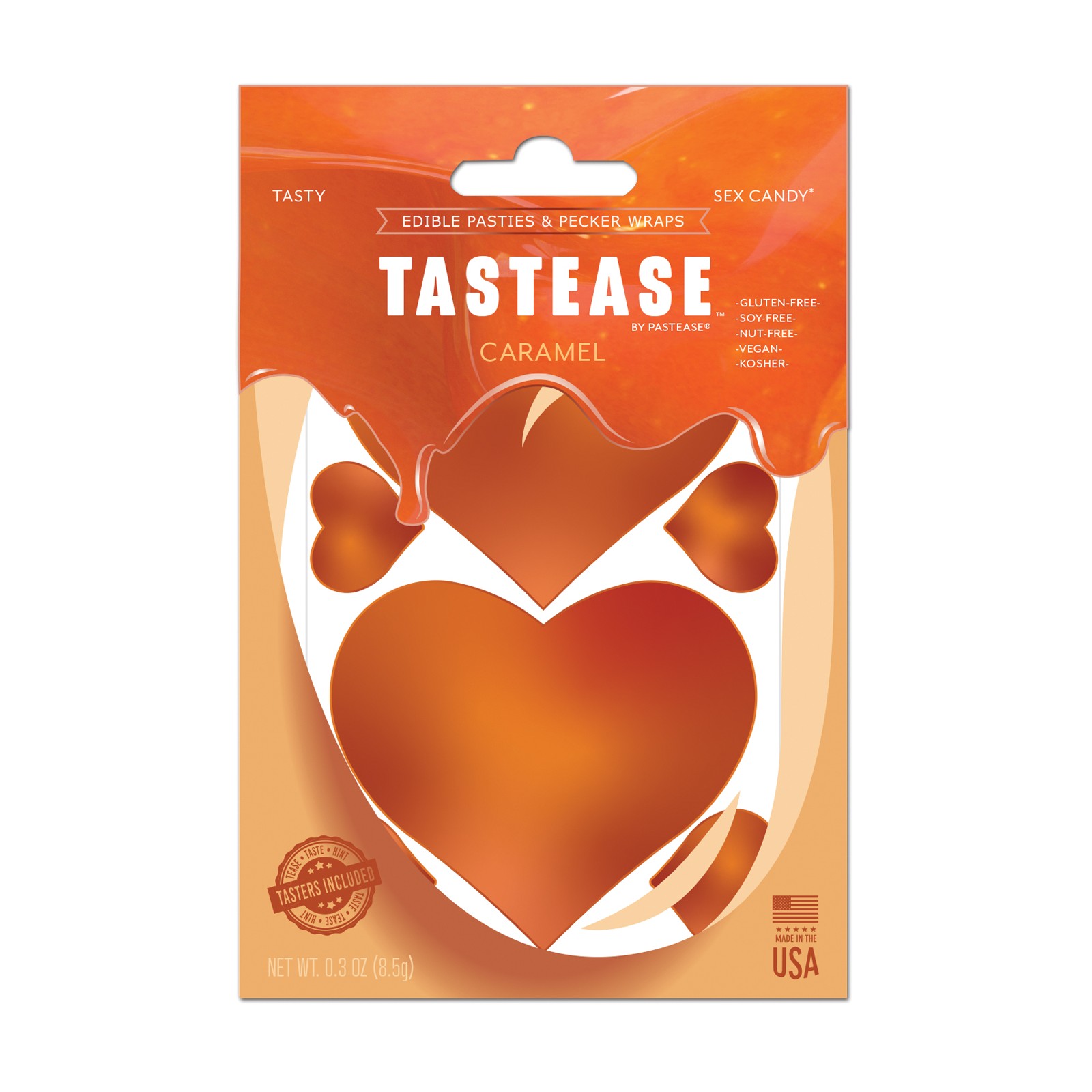 Pastease Tastease Edible Pasties Pecker Wraps Caramel OS