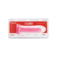 Tantus Flurry G-Spot Silicone Dildo Rose Quartz