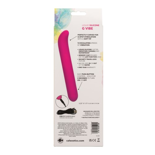 Vibrador G Bliss de Silicona Líquida Rosa