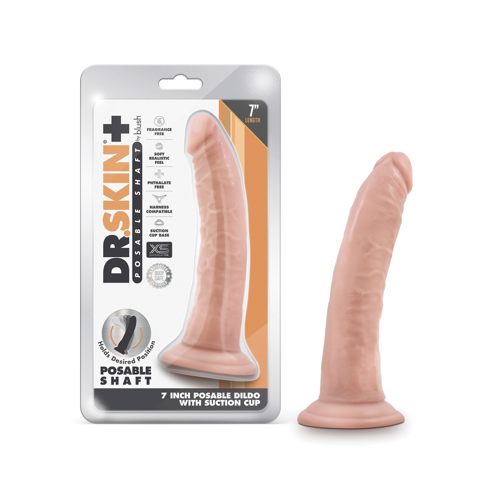 Dildo Posable Dr. Skin Plus de 7"