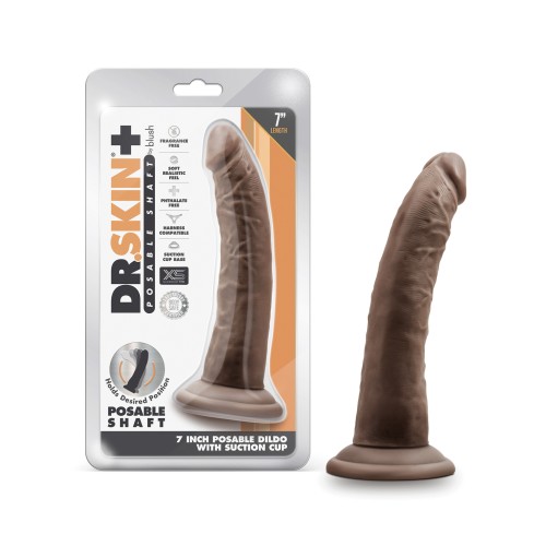 Blush Dr. Skin Plus 7" Posable Dildo for Realistic Pleasure