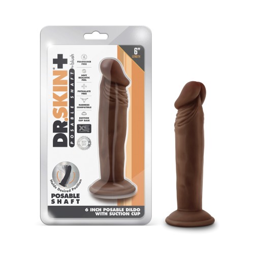 Dildo Posable Blush Dr. Skin Plus de 6 Pulgadas Chocolate