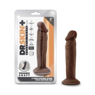 Blush Dr. Skin Plus 6 Inch Posable Dildo Chocolate