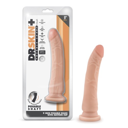 Dr. Skin Plus 9" Posable Dildo for Realistic Pleasure