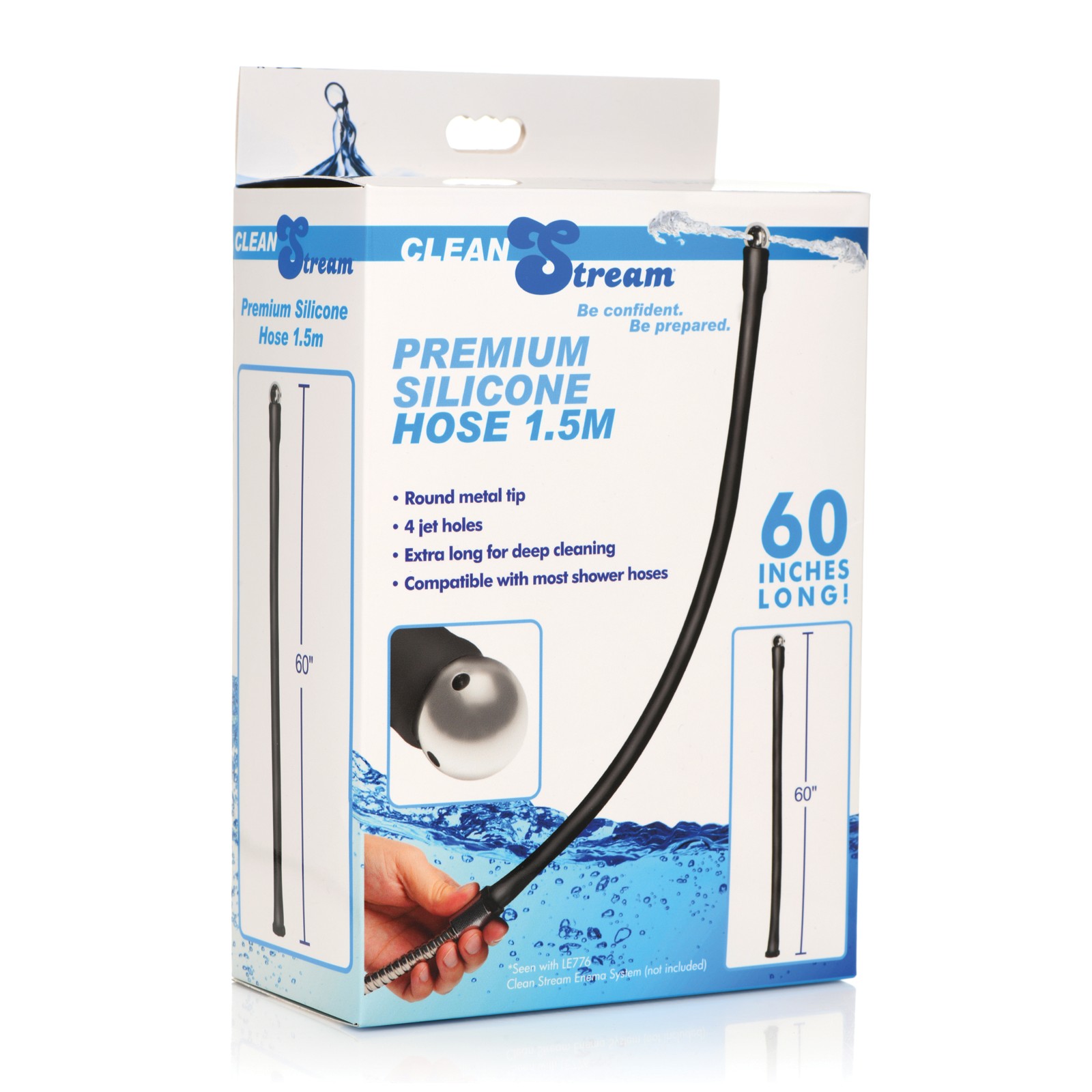 Clean Stream 60-Inch Premium Silicone Hose for Deep Cleansing