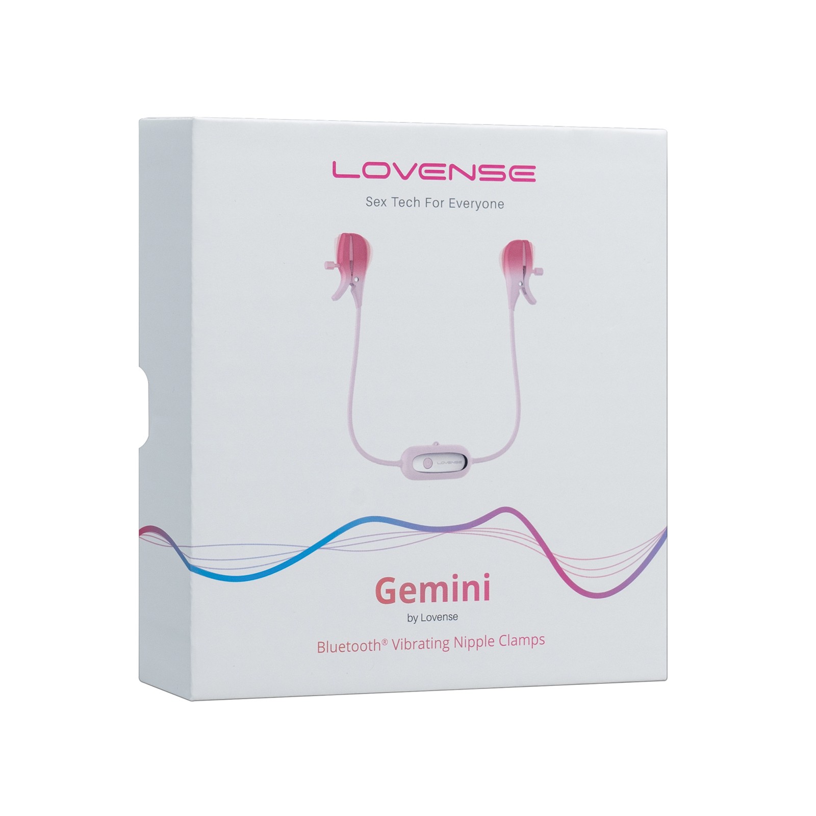 Lovense Gemini Vibrating Nipple Clamps - Pink