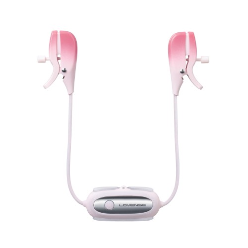 Lovense Gemini Vibrating Nipple Clamps - Pink