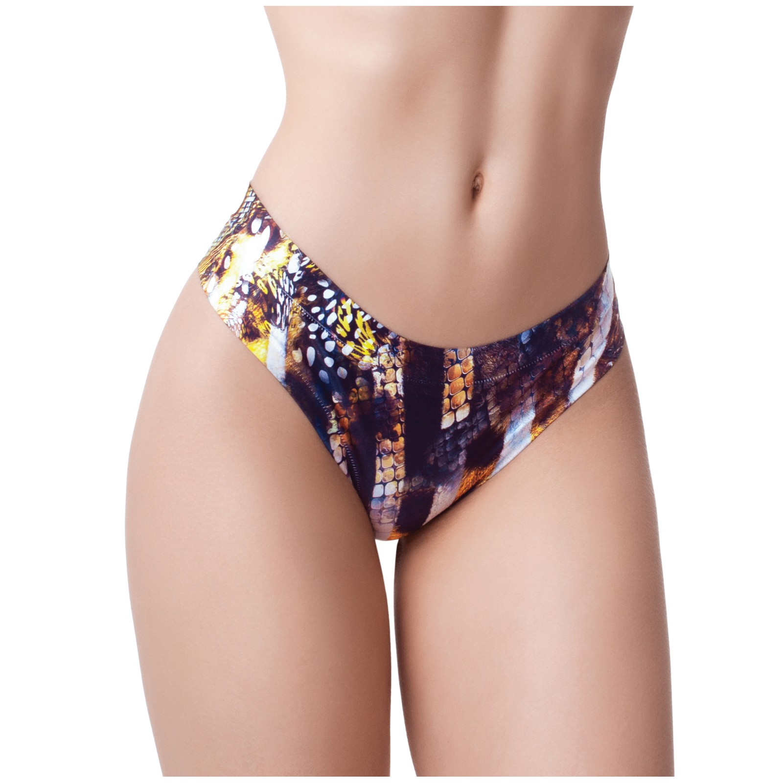 Mememe Wild Snake Printed Thong for Comfort