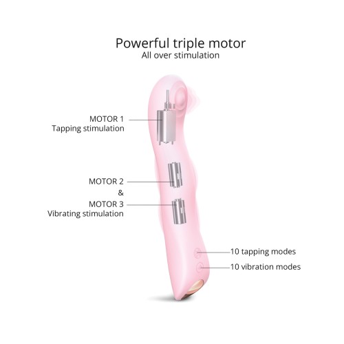 Love to Love Swap Tapping Vibrator Baby Pink