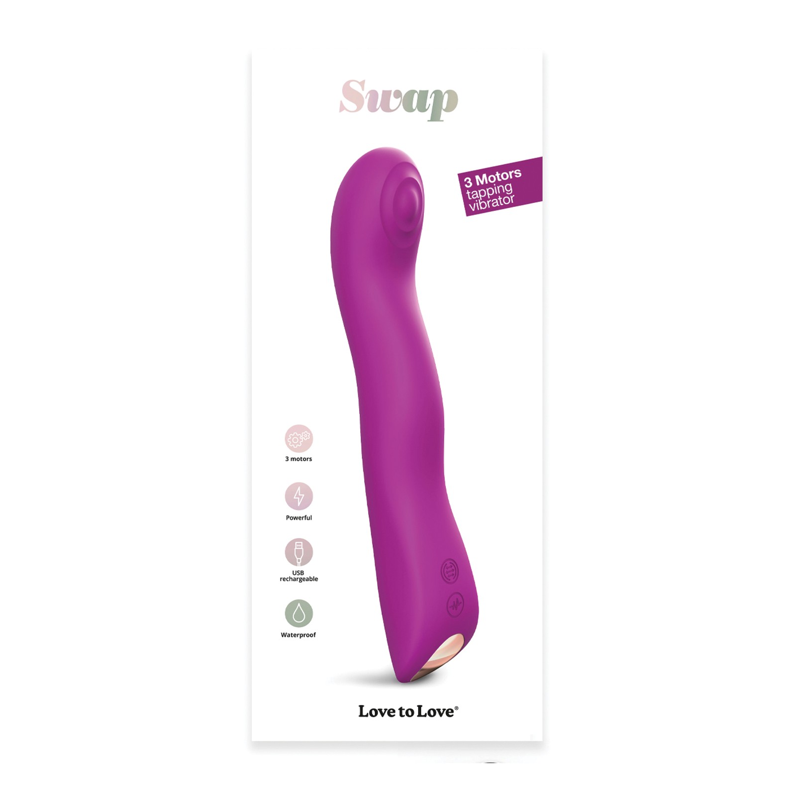 Love to Love Swap Tapping Vibrator Sweet Orchid