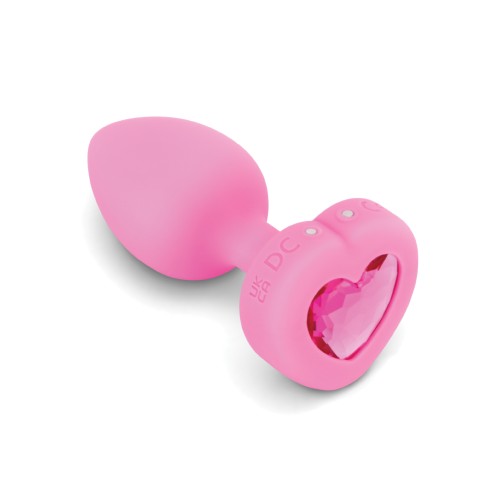 Plug Vibrante Corazón b-Vibe Pequeño Mediano Rosa