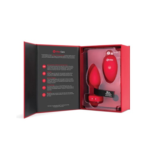 b-Vibe Vibrating Heart Plug - Glamorous Anal Play