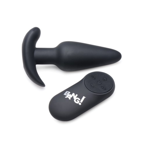 Bang 21X Vibrating Silicone Butt Plug Black