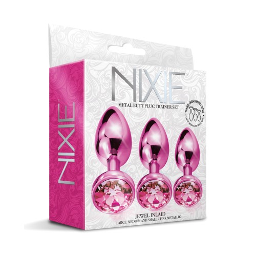 Juego de Plug Anal Metálico Nixie Rosa