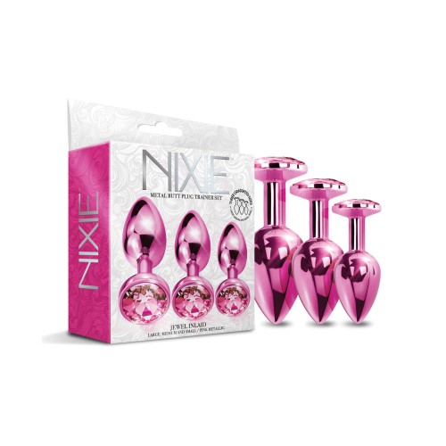 Nixie Metal Butt Plug Trainer Set Pink