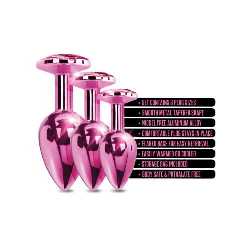 Nixie Metal Butt Plug Trainer Set Pink