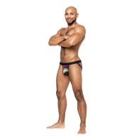 Jockstrap Strappy Ring Poli Spandex Multi Color Galáctico L/XL